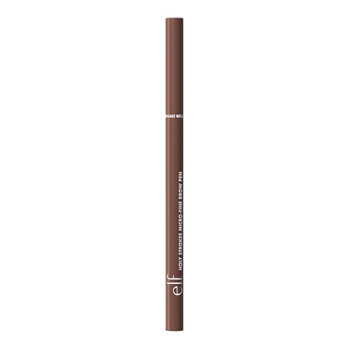 Image of e.l.f. Holy Strokes Micro-Fine Brow Pen, For Natural-Looking Eyebrows, Long-Lasting, Easy-To-Use, Waterproof, Smudge-Resistant, Vegan & Cruelty-Free, Soft Brown
