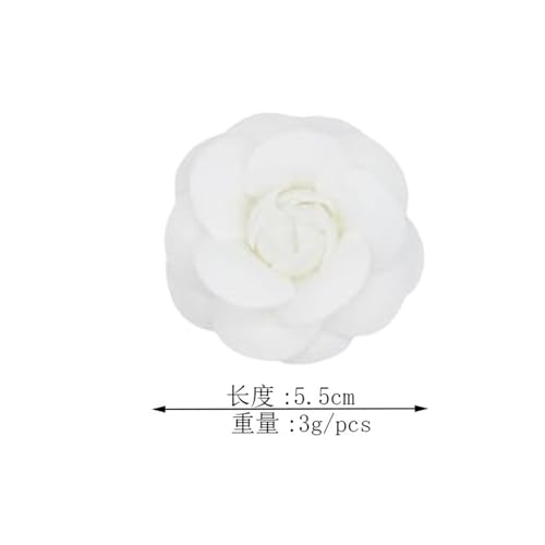 Image of Camellia Hair Clip and Brooch Pin for Women Dainty Flower Broochs Lapel Pins Designer Inspired Camellia Peony Rose Brooches Flower DIY Clothing Shoes Hats Accessories Wedding Party Dance Banquet Dress Suit Ceremony Jewelry Accessories