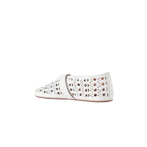 Women's Ballet Flats Fashion Buckle Strap Mesh Perforated Classic Buckle Round Toe Flats