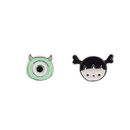 Boucles d'oreilles 925 de banquet haut de gamme avec pendentif poupée smiley