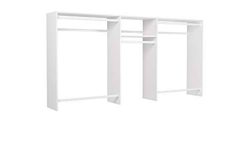 Easy Track OK1448-WH 4'-8' W Basic Hanging Easy-to-Assemble Kit Closet Organizer, White