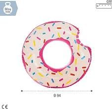 Image of Rainbow Donut 42IN Inflatable Swimming Tube for Adult |Pool Floater for Summer Trips| Swim Ring for Kids | Anti-flip Circle Float for Lake, Beach| Floating Lounge for Swimmers Training