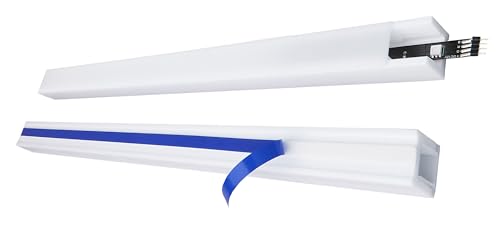 Decosa selbstklebende Leiste Kira - Dekorative Lichtleiste in Weiß für indirekte Beleuchtung von Wand und Decke - 18 Leisten à 2 m Länge= 36 m - Zierleiste aus Styropor 21,5 x 25 mm - inkl. Diffusor