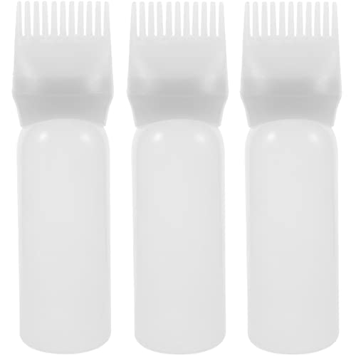 Aplicador de óleo de cabelo, 3 peças, aplicador de pente de raiz, aplicador de tinta de cabelo, esco