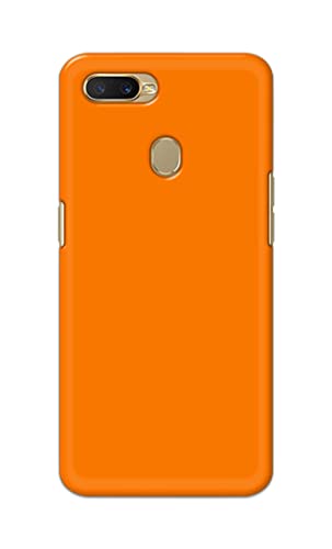 Image of Plain Orange Hard Back Case Cover for Oppo A7 / Oppo A5s / Oppo A12 / Oppo A11k / Oppo A12s / CPH1909 Back Cover -(J5) VNS2229