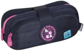 Estojo Duplo Luluca Meninas Teen Pandinha Escolar Preto