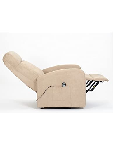Chanel1 Fauteuil Electrique releveur Dispositif Médical 2 Roues siège à Micro-Ressorts Doux fauteuils pour Personnes âgées Fauteuil de Relaxation Camel