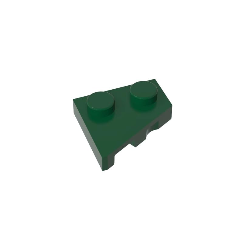 XYEIUGO 24307 Circular Plate Wedge Plate 2x2 Right, Dark Green, 50 PCS โ image 1