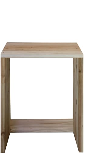 WOODPRO コの字 シェルフ 幅40cm 高さ70cm 奥行20cm 無塗装 国産杉 板厚2.8cm カウンターテーブル ハイデスク ゴミ箱上ラック 棚 収納 横幅と高さは1cm単位でオーダー可 受注生産