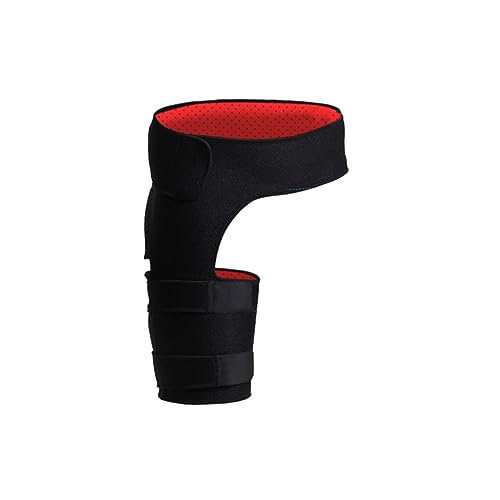 FOMIYES Hip Brace Groin Support Compression Brace for Leg Hip Elastic Anti-Chafing Thigh Hip Brace Thigh Sleeve for Fitness Black