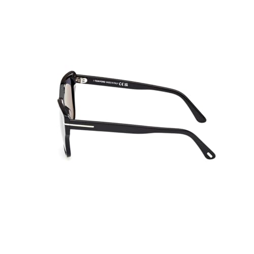 Tom Ford Elsa Polarized Smoke Butterfly Ladies Sunglasses FT1108 01D 55, Shiny Black2