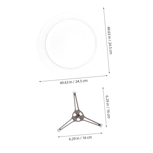 Plateau verre pour micro-ondes assiette rotative universelle et support guide - 3