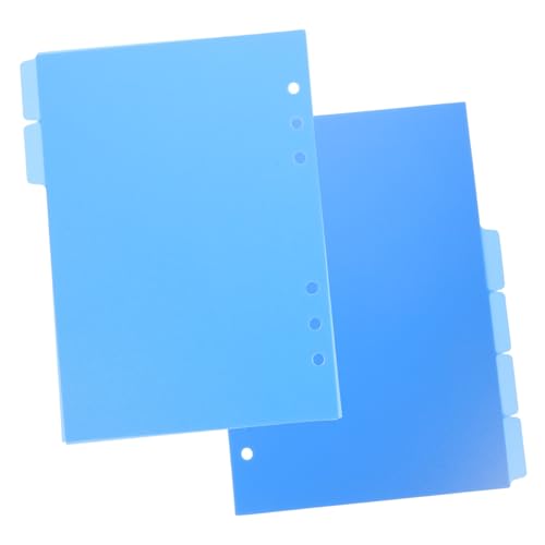 ELAYARD 6個バインダー用隔ページ ブルー素材 目立タブ付き ノート ファイ