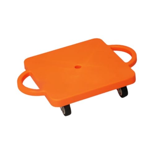 POGHYD Patinete deportivo con asas for niños, con ruedas y asiento, ideal for parques, juegos, gimnasios en casa, niños y niñas.(Orange)