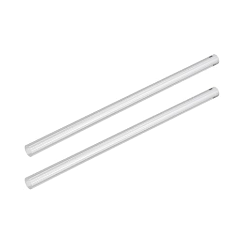 Image of DMiotech 2 Pack 1 /2 Inch x 10 Inch Acrylic Round Rod,Straight Light White Line Solid Plastic PMMA Bar Stick for DIY Crafts