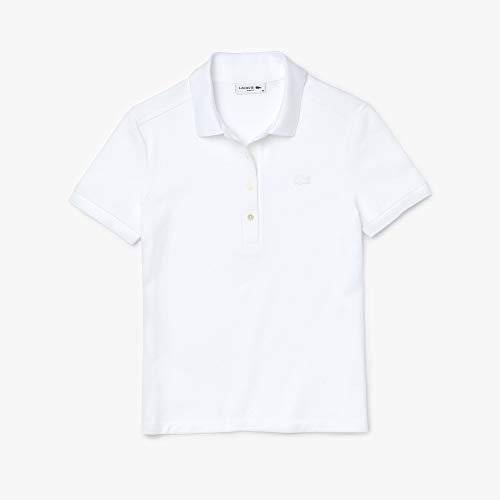 Polo em Piqué de Algodão com Stretch Lacoste Feminino Branco M