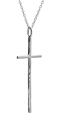 FashionJunkie4Life Sterling Silver Cross Necklace for Men and Women