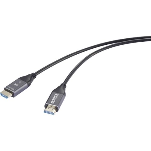 Cable HDMI de fibra óptica de 60 metros Speaka Professional negro para proyector y TV