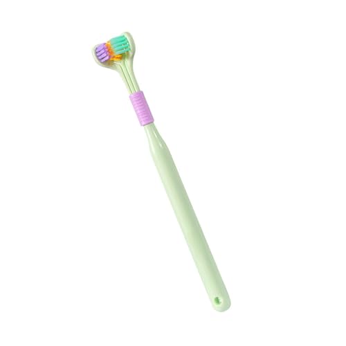 Three-Sided Toothbrush – /Green/Blue/Pink Soft PBT, Wrap Brush, All-Round Cleaner | Perfectly Great for Fighting, Enamel