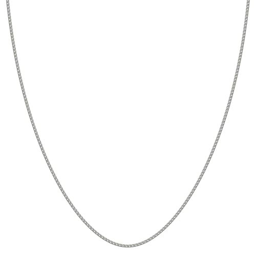 [新宿銀の蔵] シルバー 925 ベネチアンチェーン 幅約0.9mm 長さ38～60cm (50cm) ロジウムコーティング チェーン ネックレス レディース 華奢 細め 細い シンプルのサムネイル