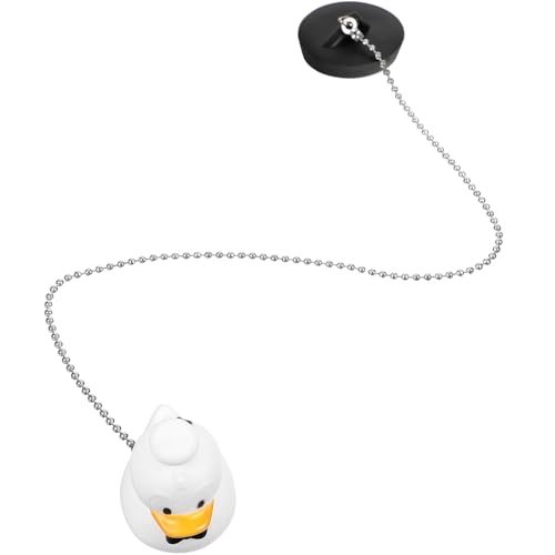 Generico Tappo per Scarico Vasca in Gomma con Catena in Acciaio Tappo per Vasca da Bagno Sigillante Anti-Intasamento Accessorio Bagno Facile da Rimuovere