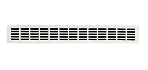DEMLOU – Grille de Ventilation de Plinthe Aluminium Blanc 50 x 7 cm.