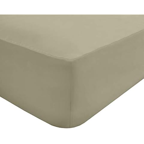 Sábana Bajera Ajustable Lisa de 180 Hilos de percal de algodón de fácil Cuidado Cover