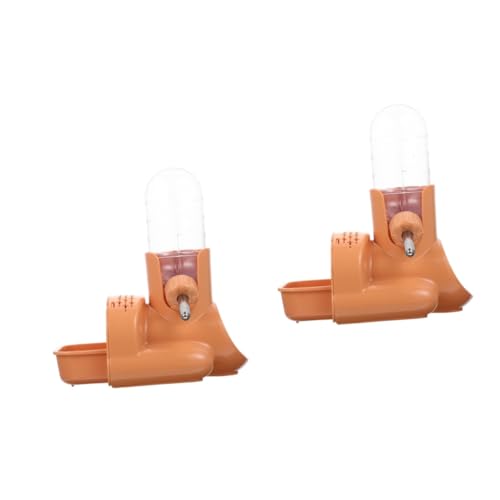 Balacoo 2pcs Hamster Supply Water Bottles with Straw Leakproof Drinking Drinker Small Soft Multifunctional Hamsters Suction Insulated para Nozzle Pet Household Hamster Hideout Orange