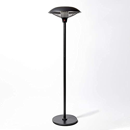 Heatlab 2.1kW IP44 Free Standing Outdoor Indoor Halogen Patio Heater Black