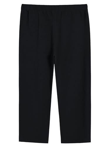 Weintee Women's Plus Size Petite Cotton Pull On Pants with Pockets2