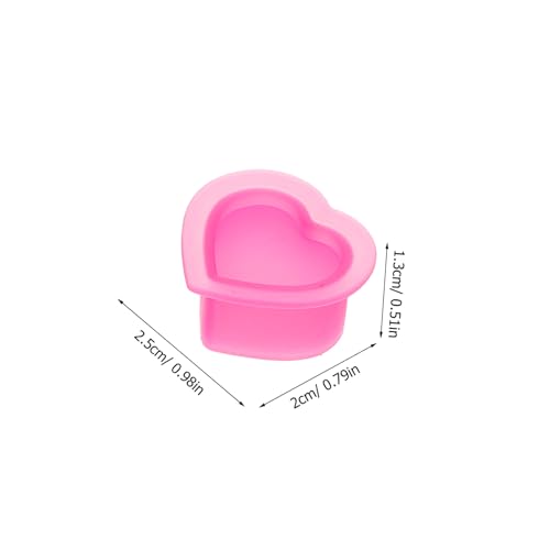 HAPINARY 100pcs Silicone Ink Cups for Tattooing Heart Shape Temporary Tattoos Small Ink Holders Temporary - Image 3