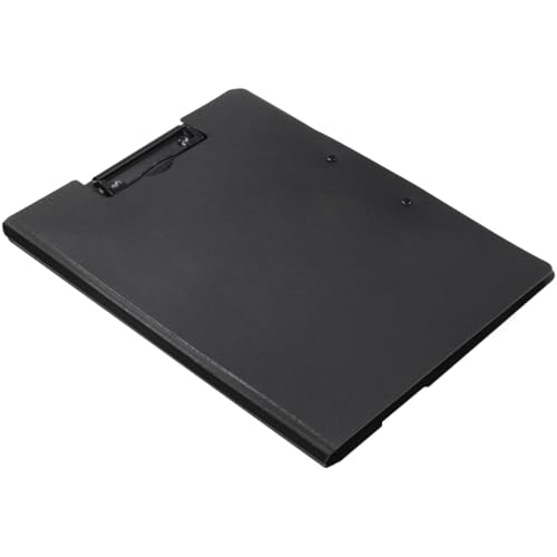 オーディオファン バインダー クリップボードフォルダ a4 二つ折り ダブルクリップ 折りたたみ 書きやすさ 薄型 会議パッド 書類ホルダー ふたつ折り おしゃれ 軽量 315×245×30mm 黒 ブラック