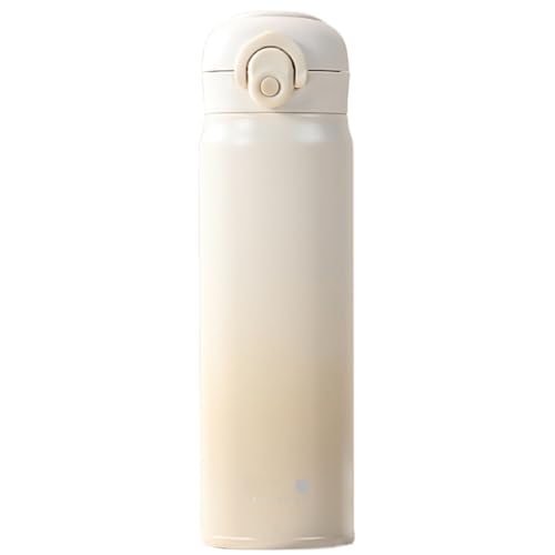 軽量タイプ ワンタッチオープン ステンレス ボトル 保温保冷 水筒 真空断熱ケータイマグ 350ml/500ml 飲み口外せてお手入れ簡単 (350ml,コーヒー色)