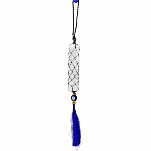 Image of Selenite Crystal Evil Eye Hanging for Home Decor & Car Dashboard Decoration | Nazar Battu for Home Entrance | Ideal for Gifting & wall Decor