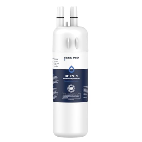 GLACIER FRESH Refrigerator Water Filter Compatible with W10295370A, EDR1RXD1, WHR1RXD1, KAD1RXD1, Filter 1, W10295370, P4RFWB, P8RFWB2L, 46-9930, 46-9081 Refrigerator Water Filter 1 Pack Sta