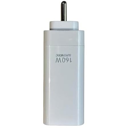 Image of The Black Store Original Ultra Fast Charger with 160W Adaptor and C to C Cable for Oneplus 7 Series|7 / 7T / 7 Pro / 7T Pro(Adaptor & Cable), White