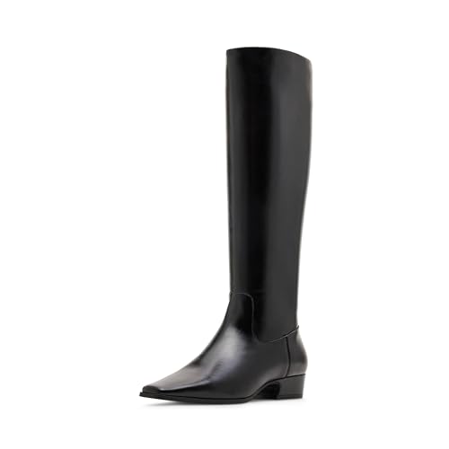 Madden Girl Damen Florance Kniehohe Stiefel, Schwarz glänzend,...