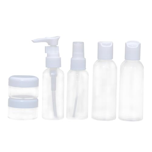 BAZEITFLOW 6個 旅行用トイレタリー容器 漏れ防止透明詰め替えボトル シャンプー化粧水ローション用 携帯便利ミニファンネル付 ランダムカラー