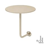 Table De Bar Ronde avec Support Mural, Bureau Flottant Petite Table D'appoint en Forme De ...