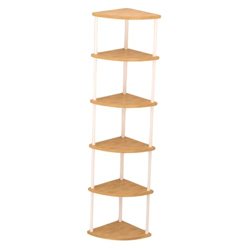 Image of Corner Shelf Organizer Multifunction for Kitchen Office Home 152cm 6 Tier Wood Color|Home & Garden | Furniture | Bookcases