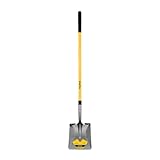 Truper Tru Pro Square-Point Shovel, 48-Inch Fiberglass Handle with 9-Inch Cushion Grip, Heavy-Duty Professional Digging & Transfer Shovel (Model PCL-F / 31199)