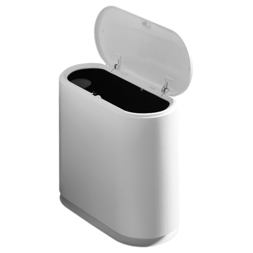 ABOOFAN Bote De Basura Con Prensa De Papelera Para Baños y Oficinas Para Reducidos