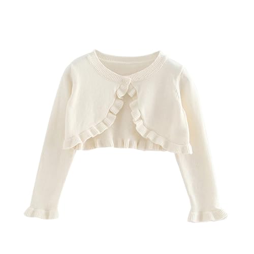 Girls' Shrug Sweaters Long Sleeve Open Front Bolero Shrug Kids Cropped Cardigan Knit Sweater