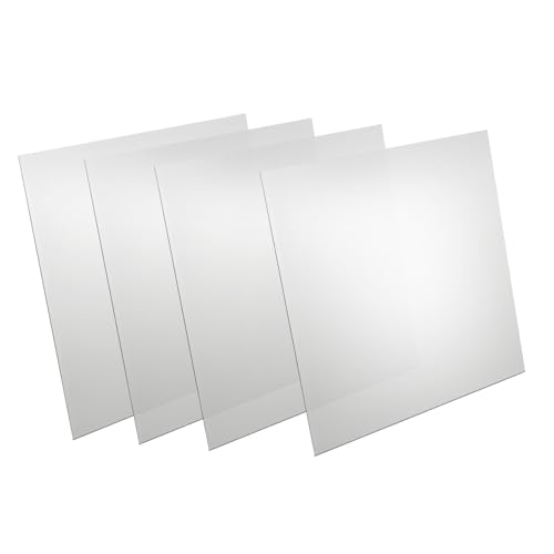 LECEHIVO 4 Pcs 12x12 Two Way Mirror Sheets