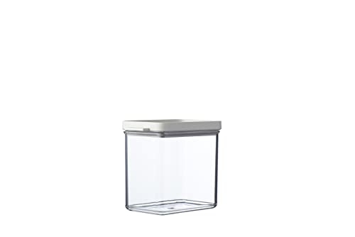 Mepal Vorratsdosen mit Deckel - Vorratsbehälter Luftdicht & Stapelbar - Küchenaufbewahrung & Organisation - Spülmaschinenfest - 1100 ml - Nordic white