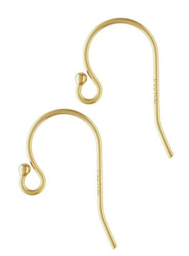 10pcs Adabele Real 1/20 14K Gold Filled Fish Earring Hooks 20mm 22 Gauge