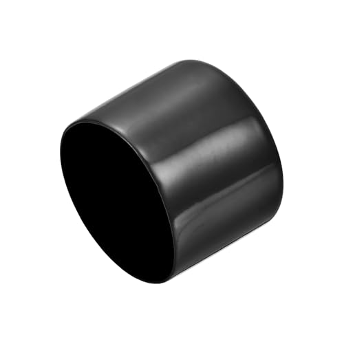 Image of uxcell 2pcs Rubber End Caps 55mm(2 3 /16 inch) ID Vinyl Round Tube Bolt Cap Cover Screw Thread Protectors Black, 40mm Height