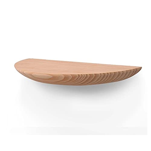 Estante flotante de madera decorativo semicircular para sala de estar, dormitorio y oficina, fácil de instalar, repisa de exhibición, elegante decoración del hogar, solución de ahorro de espacio