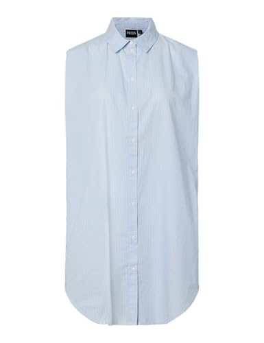 Robe chemise Pieces Pcgilia SL fluide sans manches en textile tissé femme