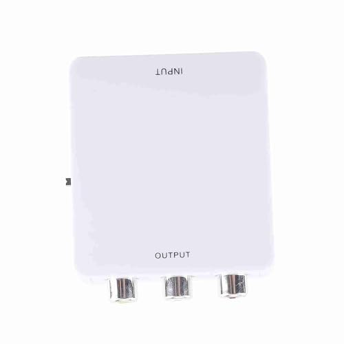 OVAQUIXI Adaptador Convertidor a AV Negro Mini 1080P Vídeo Compuesto CVBS Salida Plug and Play NTSC PAL para TV Antigua VHS VCR Grabadora de DVD (White)
